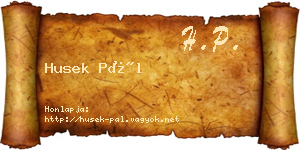 Husek Pál névjegykártya